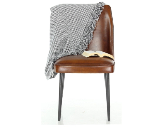 Chaise vintage cuir marron vintage