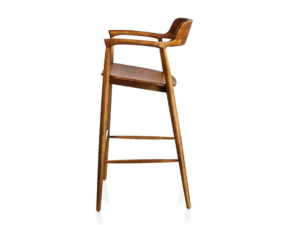 Bar stool h80 cm cherry-stained wood Bar stool h80 cm cherry-stained wood