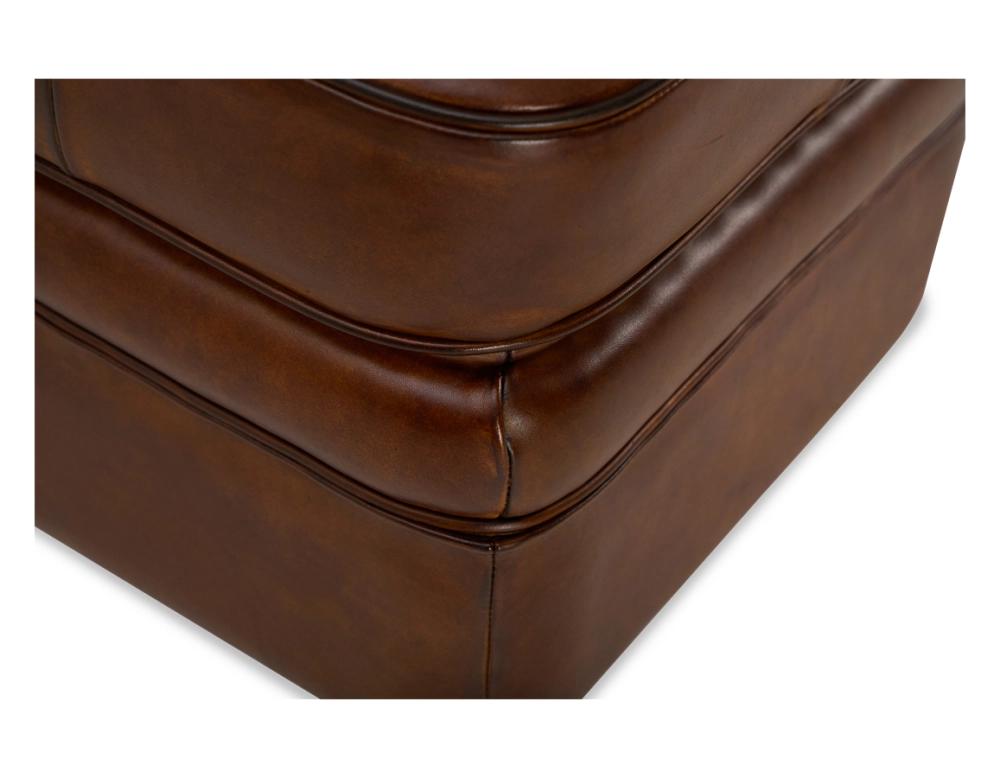Leather pouffe vintage brown Leather pouffe vintage brown