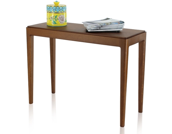 Fixed oak console dark brown tint 100x40 cm