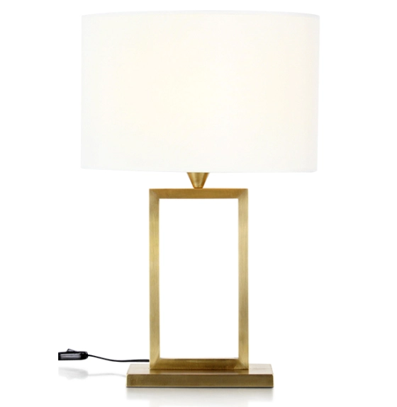 Lampe sur pied double dorée abat jour ivoire