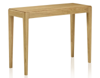 Console fixe en chêne sans tiroir teinte naturelle 100x40 cm Console fixe en chêne sans tiroir teinte naturelle 100x40 cm