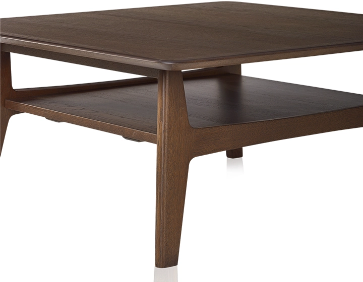 Table basse carrée en chêne teinte marron foncé 100x100 cm 100x100 cm Table basse carrée en chêne teinte marron foncé 100x100 cm 100x100 cm