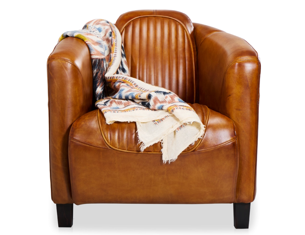 Fauteuil club cuir cognac Fauteuil club cuir cognac