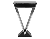 Console art déco simple tiroir bois teinte noire laquée Console art déco simple tiroir bois teinte noire laquée
