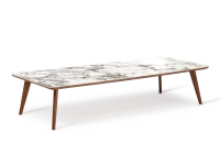 Table basse rectangulaire F7 en noyer et céramique bois teinte naturelle et céramique effet marbre blanc M3 160x80x30 cm Table basse rectangulaire F7 en noyer et céramique bois teinte naturelle et céramique effet marbre blanc M3 160x80x30 cm