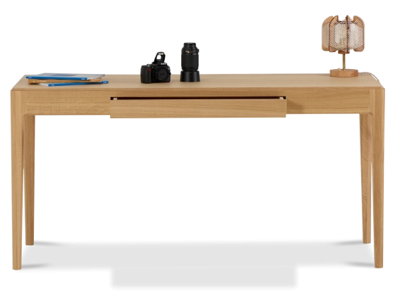 Bureau design en chêne teinte naturelle L150 cm