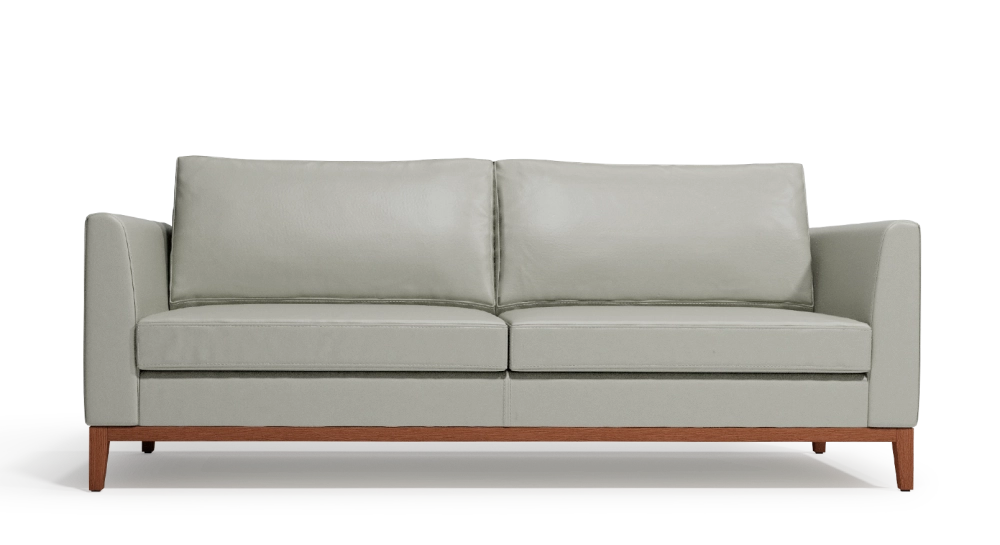3-seater sofa design pearl grey leather 3-seater sofa design pearl grey leather