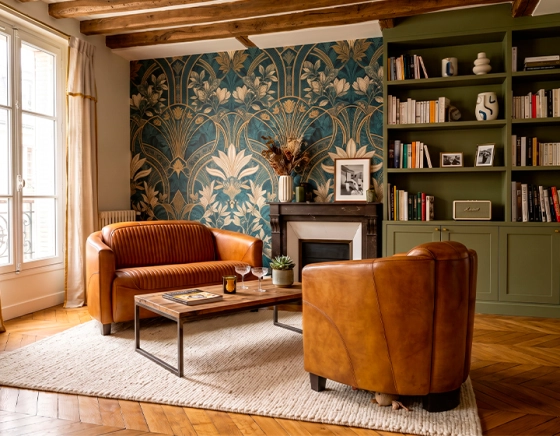 Fauteuil club cuir cognac