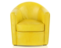 Leather club armchair yellow Leather club armchair yellow