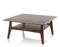 Table basse carré en noyer et céramique bois teinte naturelle plateau céramique brun oxydé 100x100 cm Table basse carré en noyer et céramique bois teinte naturelle plateau céramique brun oxydé 100x100 cm
