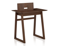 Bureau design en chêne teinte marron foncé l80 cm Bureau design en chêne teinte marron foncé l80 cm