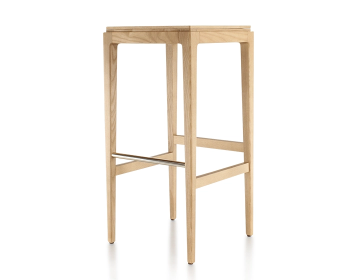 Tabouret de bar design H80 cm bois teinte naturelle assise bois Tabouret de bar design H80 cm bois teinte naturelle assise bois