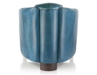 Fauteuil club cuir bleu Fauteuil club cuir bleu