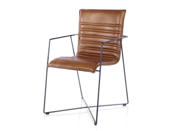 Fauteuil de bureau cuir cognac