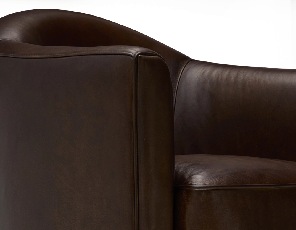 Fauteuil club cuir marron soutenu Fauteuil club cuir marron soutenu