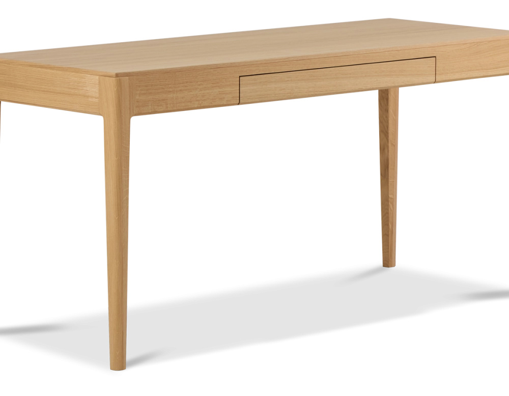 Bureau design en chêne teinte naturelle L150 cm Bureau design en chêne teinte naturelle L150 cm