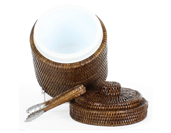 Seau a glacon en rotin brun