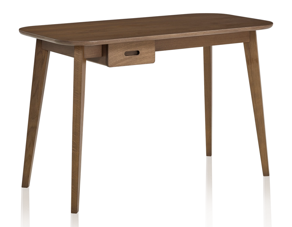 Bureau scandinave en chêne teinte noyer L120 cm Bureau scandinave en chêne teinte noyer L120 cm