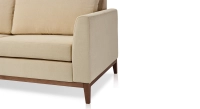 Canapé d'angle méridienne gauche 5 places tissu crème (MG - 3D) Canapé d'angle méridienne gauche 5 places tissu crème (MG - 3D)