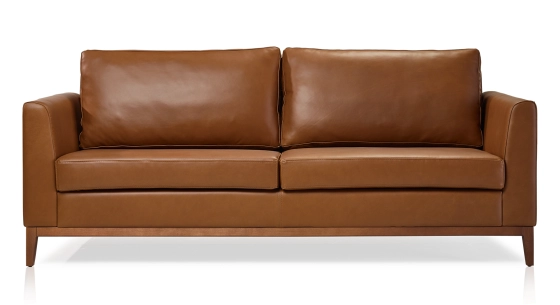 3 seater designer sofa hazelnut leather