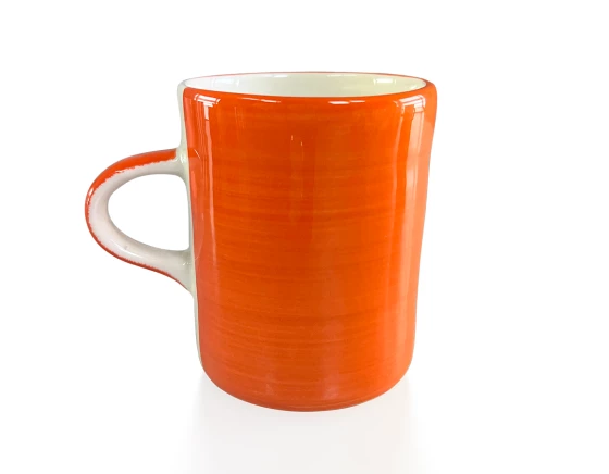 Mug en céramique orange uni