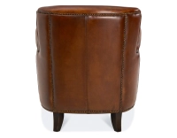 Fauteuil club cuir marron vintage accoudoirs cloutés Fauteuil club cuir marron vintage accoudoirs cloutés