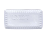 Rectangular dish with PM message Rectangular dish with PM message