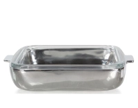 Plat creux carré en fonte aluminium et pyrex Plat creux carré en fonte aluminium et pyrex