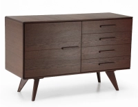 Buffet 2 portes en chêne bois teinte marron foncé Buffet 2 portes en chêne bois teinte marron foncé