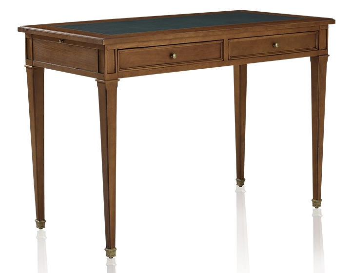 Bureau ancien style directoire plateau cuir vert L110 cm Bureau ancien style directoire plateau cuir vert L110 cm