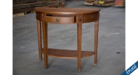 Console ancienne demi-lune style directoire bois teinte ancienne finition antiquaire poussée Console ancienne demi-lune style directoire bois teinte ancienne finition antiquaire poussée