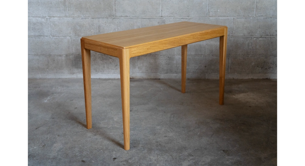 Console extensible en chêne avec 2 allonges teinte naturelle 120x40 cm