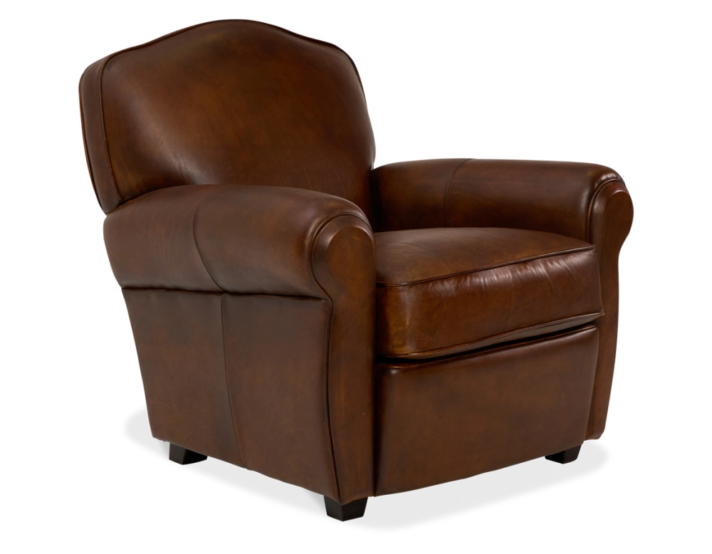 Fauteuil club cuir marron vintage Fauteuil club cuir marron vintage