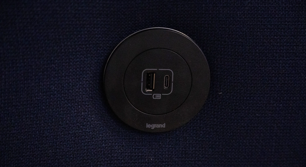 Antique 3 seater sofa tissu bleu marine