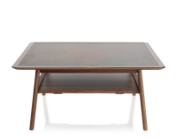 Table basse carré en noyer et céramique bois teinte naturelle plateau céramique brun oxydé 100x100 cm Table basse carré en noyer et céramique bois teinte naturelle plateau céramique brun oxydé 100x100 cm