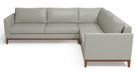 Canapé d'angle 5 places cuir gris perle (2g - a - 2d) Canapé d'angle 5 places cuir gris perle (2g - a - 2d)
