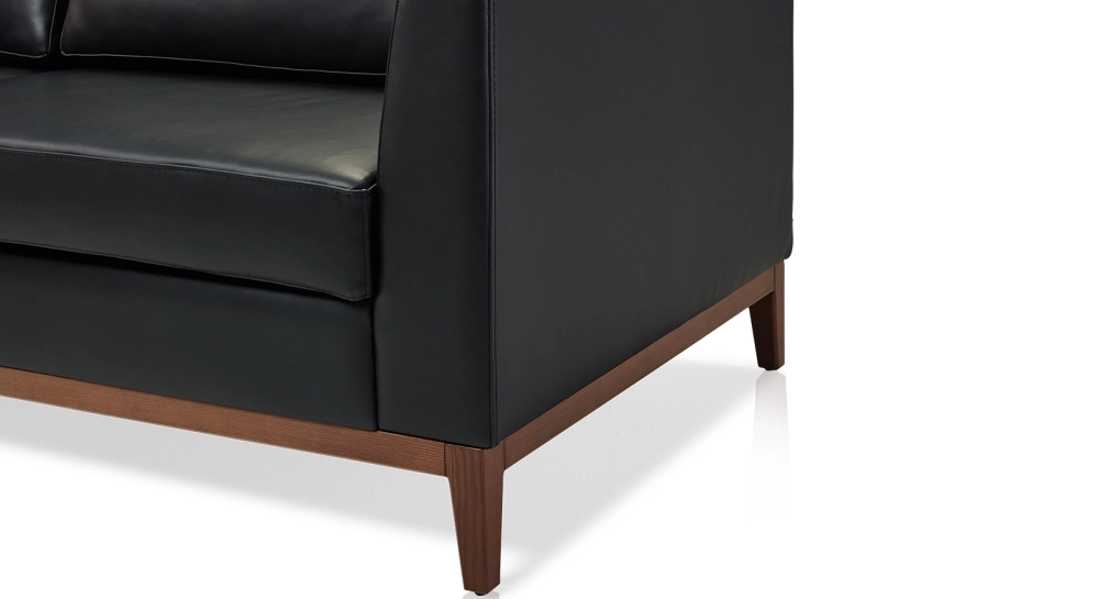 Canapé design 3 places cuir ébène Canapé design 3 places cuir ébène