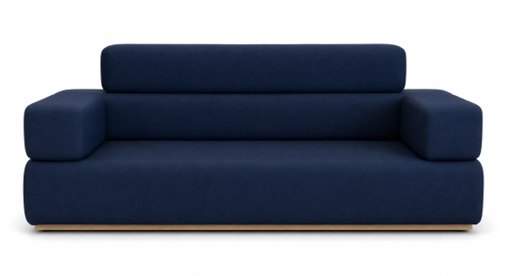 Canapé design tissu bleu marine