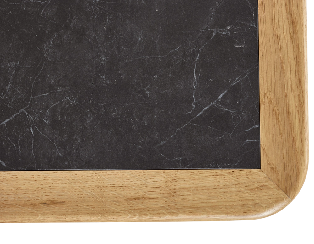Rectangular coffee table in oak and ceramic with natural stained wood, slate effect ceramic top 100x50 cm Rectangular coffee table in oak and ceramic with natural stained wood, slate effect ceramic top 100x50 cm