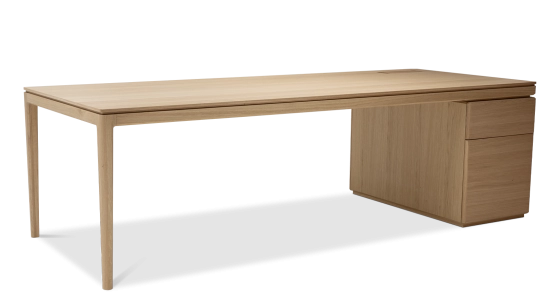 Executive desk oak natural finish wood top 250x100