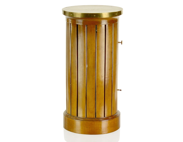 Somno side table cherry-stained wood and brass top Somno side table cherry-stained wood and brass top