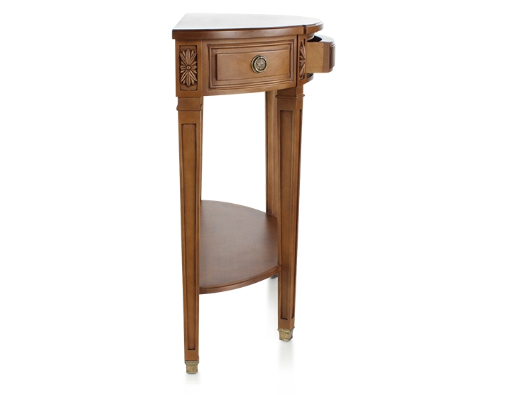 Console ancienne demi lune style directoire bois teinte ancienne Console ancienne demi lune style directoire bois teinte ancienne
