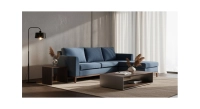 Canapé d'angle 6/7 places avec angle gauche plus long tissu bleu jean (3G - A - 2,5D) Canapé d'angle 6/7 places avec angle gauche plus long tissu bleu jean (3G - A - 2,5D)