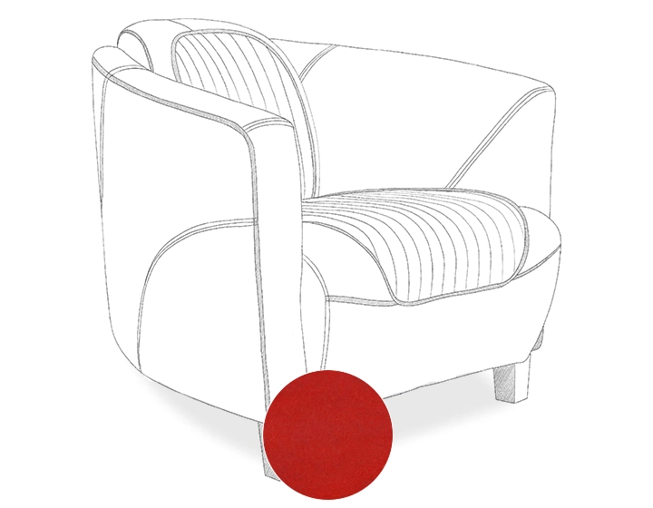 Leather club armchair red Leather club armchair red