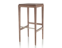 Tabouret de bar design H80 cm bois teinte noyer assise bois Tabouret de bar design H80 cm bois teinte noyer assise bois