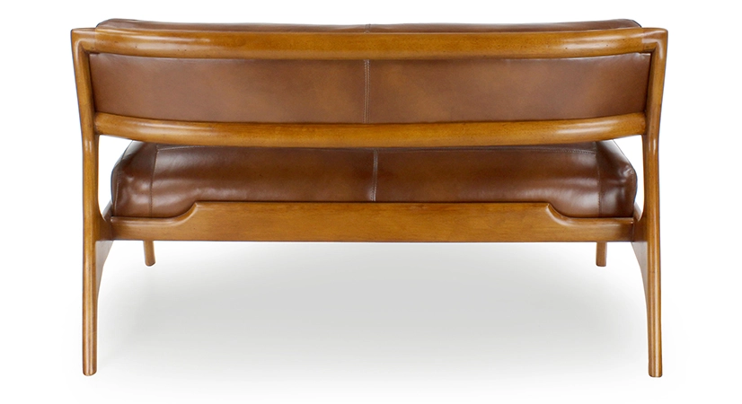 Canapé scandinave cuir 2 places marron vintage Canapé scandinave cuir 2 places marron vintage