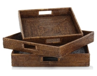 Large square rattan serving tray Large square rattan serving tray