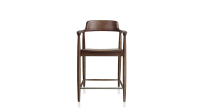 Bar stool H60 cm dark brown stained wood