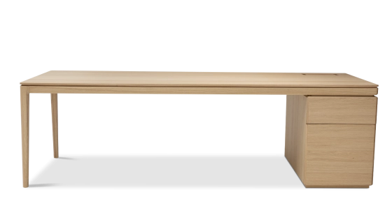 Executive desk oak natural finish wood top 250x100